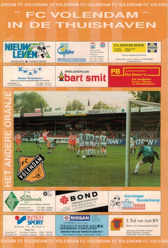 AZ Programma 4-mei-1997 Volendam uit